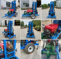 Foreuse portable de 200 m pour puits d'eau, petite, 25-35 CV, diesel, pour l'irrigation agricole