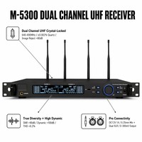 Système de microphone sans fil UHF professionnel 640-690 MHz longue portée 150 m numérique pour scène, karaoké, conférence avec appairage automatique de fréquence