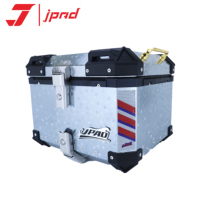 JPAD 45L Boîte à bagages arrière pour moto, motif nid d'abeille, étanche, boîte à outils, coffre supérieur en alliage d'aluminium, ajustement universel
