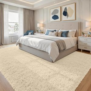 White Fluffy Soft Plush <strong>Cream</strong> Non-Slip Shaggy Area <strong>Rugs</strong> for Bedroom Living Room <strong>Large</strong> Carpet - Product Image 2