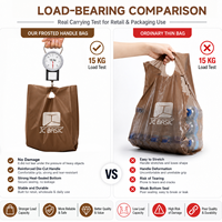 Sacs en plastique personnalisés avec logo, sacs de courses en LDPE découpés à la forme avec poignée, sacs en plastique pour vêtements, sacs de shopping avec logo personnalisé et poignée