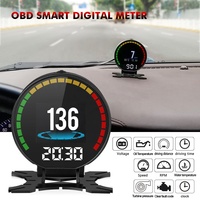 P15 OBD2 Smart Digital Meter mit TFT-Display, Auto-Diagnosegerät, Plug & Play, Geschwindigkeit, Drehzahl, Temperatur, Kraftstoffverbrauch