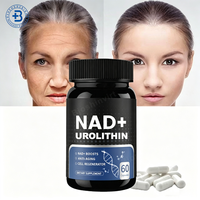 Compléments alimentaires végétaliens pour la peau, marque privée OEM Nad Plus Booster, Urolithin A, blanchiment de la peau, capsules Nad Urolithin