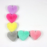 Peluche artisanale en forme de cœur de pêche en laine, rembourrée de coton PP, anti-stress, accessoire de sac à clés Saint-Valentin, amour