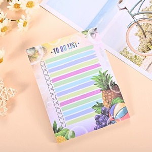 Papel de notas brillante fluorescente con estampado de dibujos animados ecológicos, listo para usar, con serigrafía, notas adhesivas bonitas para la escuela <span class=keywords><strong>SC</strong></span> - Product Image 2
