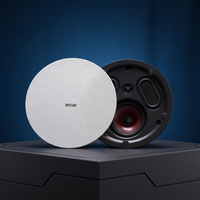 DEKEN FIT C4L Altoparlante da Soffitto a 2 Vie con Doppio Radiatore Passivo da 4 Pollici, 25W Hi-Fi con Griglia Magnetica per Home Theater