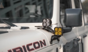 Off-road thanh ánh sáng chân đế kép một trụ cột ánh sáng kính chắn gió LED ánh sáng gắn chân đế cho Jeep Wrangler JL Đấu sĩ JT 18-23 - Product Image 5