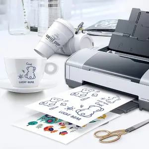 Hoge Kwaliteit Afdrukbare Transparante Zelfklevende A3 A4 Waterdichte Laser Jet Printer Stickers Papieren Huisdiersticker Etiket Papier