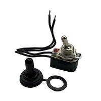 Interrupteur à bascule filaire Interrupteur à bascule avec capuchon étanche Interrupteur à bascule à réinitialisation automatique et autobloquant 12MM 3A 250V
