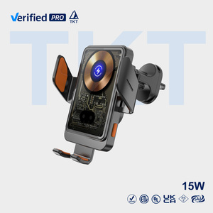 ที่ชาร์จไร้สายในรถยนต์ TKT 15W พร้อมที่ยึดโทรศัพท์มือถือแบบติดช่องแอร์ สำหรับ <span class=keywords><strong>iPhone</strong></span> รองรับการชาร์จเร็ว - Product Image 1