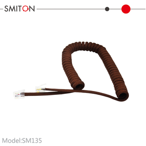 Câble téléphonique spiralé 4 conducteurs rouge <span class=keywords><strong>RJ11</strong></span> 4P4C pour combiné téléphonique, <span class=keywords><strong>prix</strong></span> usine - Product Image 3