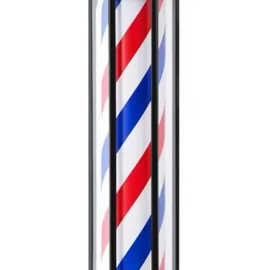 เสาตัดผมสีดำแบบโบราณ ป้ายร้านตัดผม ไฟร้านตัดผมสำหรับร้านบาร์เบอร์ - Product Image 1