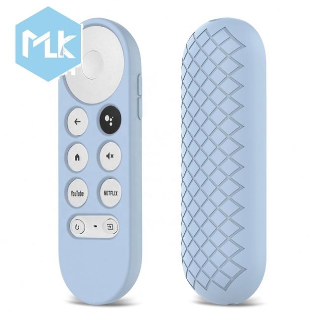 MLK Non-slip Soft Silicone Case Remote Control Protective Cover Shell Use for Google TV 2020 Voice Remote Control
