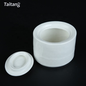 Blanco de porcelana China <span class=keywords><strong>restaurante</strong></span> vajilla porcelana cerámica azúcar recipiente con tapa - Product Image 2