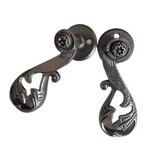 Poignées de porte robustes et durables, design nordique suédois, noires, avec serrure, très vendues - Product Image 1