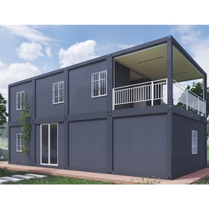 Contenedor <span class=keywords><strong>de</strong></span> dos pisos moderno <span class=keywords><strong>de</strong></span> lujo, edificios <span class=keywords><strong>de</strong></span> casas prefabricadas, Cabañas desmontables personalizadas <span class=keywords><strong>de</strong></span> fábrica, Hotel, apartamento, Villa - Product Image 3