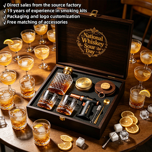 Coffret de fumage pour whisky édition limitée OEM National Whiskey Sour Day, avec copeaux de bois pour fumage, cadeau idéal pour distilleries, bars et entreprises - Product Image 6