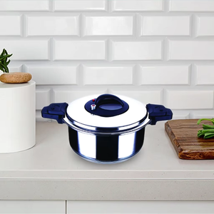 Olla a Presión de Acero Inoxidable Ecológica de Baja Presión con Mango de Madera y Base de Aluminio para Gas e Inducción, Nuevo Diseño 2026, Gran Venta - Product Image 1