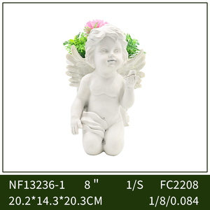 Vaso Decorativo a Forma di Angioletto in Resina da 8 Pollici, Statua di Angioletto per Giardino, Balcone, Vaso per Piante Succulente - Product Image 2