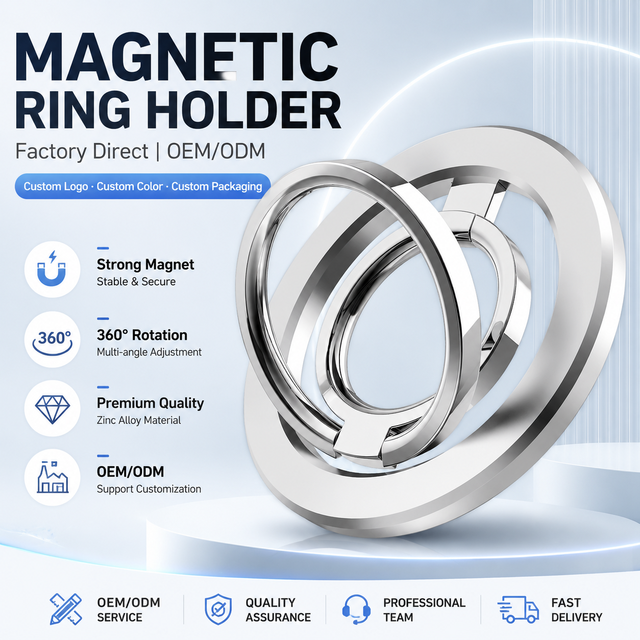 Magnetic Phone Ring Holder for Magnetic Finger Phone Ring Stand Holder Magnet Ring Grip Compatible With Iphone