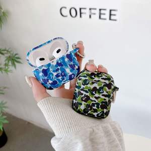 适用于AirPods 4/3 Pro 1/2 Gen耳机外壳水转印印花迷彩设计软硅胶保护套 - Product Image 3