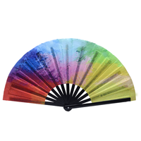Éventail de Kung Fu en bambou fait main et peint à la main, personnalisé avec un design sur mesure pour les fêtes