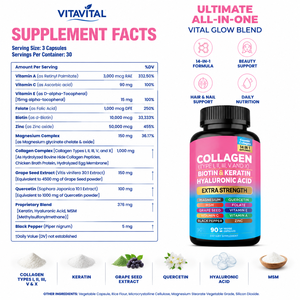 Cápsulas de Colágeno Marino, Biotina y Queratina, Alta Proteína, Antioxidante, Antienvejecimiento, Aclarante de Piel, OEM, ODM, Marca Privada, Personalizado - Product Image 3