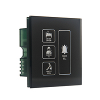 Panneau de commande personnalisé en verre trempé noir haute tension 86 de type DND/MUR sonnette tactile pour hôtel intelligent