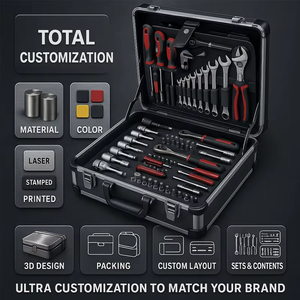 Juego de Herramientas de Dado TOMAC CRV de 172 Piezas con Encastres de 1/4\", 3/8\" y 1/2\" con Mango de Trinquete de 3 Colores para Mecánica Completa - Product Image 6