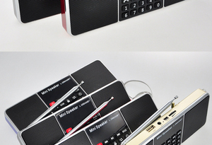 Portable BT <b>Speaker</b> Dual Band AM FM Radio <b>USB</b> TF Card Player Dual Stereo <b>Speakers</b> Long Antenna For Outdoor Camping Home Use - Product Image 3