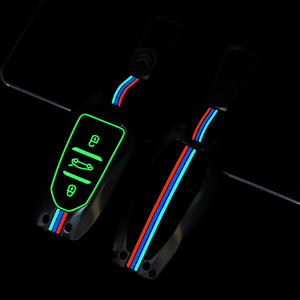 Étui de protection pour clé de voiture en alliage de zinc et gel de silice pour <span class=keywords><strong>Peugeot</strong></span> 408 Citroën Versailles C5X Sega Tianyi DS Porte-clés Porte-clés Sac - Product Image 3