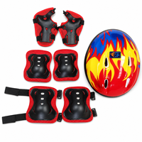 Ensemble de protection avec casque, 7 pièces, pour enfants, protections genoux, coudes, poignets, pour le skate et le cyclisme, OEM personnalisé