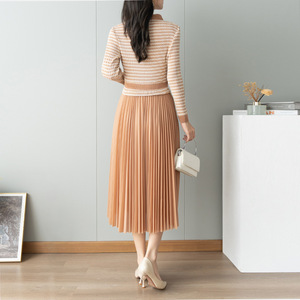 Conjunto de Dos Piezas Tejido para Mujer Han Duoyi, Manga Larga, Corte Ajustado, Estilo Otoño Invierno - Product Image 2