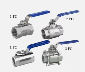 2pcs Stainless Steel SS304 Ball Valve 1000WOG Long Width Lock Control Manual Handle BSP NPT Thread DN8-DN100 Customizable OEM