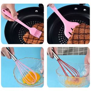 Non Stick <b>Silicone</b> Bakeware Set 5 Pcs Heat Resistant <b>Silicone</b> Spatula Utensil Cooking Mixing Kitchen Baking <b>Tools</b> Set - Product Image 6