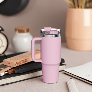 Termo Personalizado de <span class=keywords><strong>40</strong></span> oz con Estampado de Leopardo Rosa, Vaso de Acero Inoxidable Personalizado, Libre de BPA, Ecológico, Mantiene el Calor por 6 Horas - Product Image 5