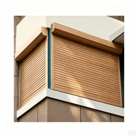 Fenêtre à volets roulants verticaux modernes automatiques en alliage d'aluminium pour extérieur
