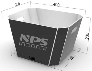 Tùy Chỉnh Sang Trọng Màu Đen Lớn Có Thể Sạc Lại Acrylic Rượu Sâm Banh Whisky Rượu Mát LED Xô Đá Với Ánh Sáng - Product Image 4