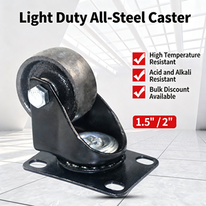 Cast Iron Caster Wheel 4 Inch Flat Type Ball Bearing No Brake 95×65 mm Base Plate High Temperature Resistance Industrial Use - Product Image 4