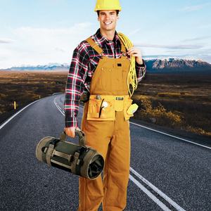 Sac à outils robuste, sac de rangement portable de grande capacité avec deux poches zippées détachables pour hommes et femmes. - Product Image 4