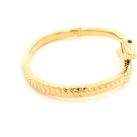 DiamondX 18K oro sólido diamante zafiro serpiente brazalete lujo Animal joyería para mujer