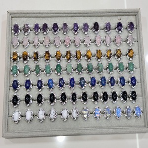 Assorted Zircon Teardrop <b>Rings</b> Women 925 <b>Silver</b> Plated Adjustable Classic <b>Boho</b> Jewelry Set Unique Fashion Statement <b>Rings</b> Gift - Product Image 2