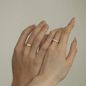Dylam New Design Collection 925 Sterling Silver Rhodium Champagne Gold Plated 5A Cubic Zirconia <b>Couple</b> Lover Jewelry Set <b>Rings</b> - Product Image 3