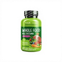Capsules de multivitamines à base d'aliments entiers avec extrait de plantes, 60 par flacon, sans OGM. Pour usage diététique adulte uniquement. Exportation transfrontalière TK.