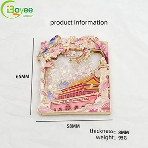 Aimants de réfrigérateur en émail personnalisés à aimant puissant, souvenirs touristiques, aimants métalliques pour réfrigérateur, monument de Tiananmen de Pékin - Product Image 3
