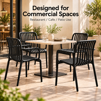 Chaises de restaurant en plastique modernes haut de gamme HONGYAN, durables, imperméables, écologiques, empilables, design commercial