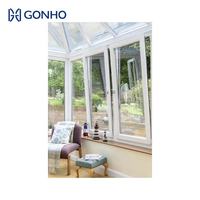 Fenêtres à persiennes verticales modernes GONHO en aluminium, à ouverture battante et inclinable, avec rupture de pont thermique et double vitrage isolant pour villa