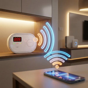 เครื่องตรวจจับก๊าซคาร์บอนมอนอกไซด์ไร้สาย 2.4GHz สำหรับบ้านทั้งหลัง พร้อมระบบแจ้งเตือนผ่านแอป เชื่อมต่อ Wi-Fi - Product Image 2