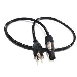SJTW 14AWG 3 pin ac power plug to 3C USA NEMA 5-15P plug to PowerCON TRUE1 Power cord leads mains power cable