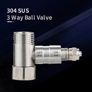 304 Thép Không Gỉ Threaded Ba Cách Áp Lực Cao Van Bi 1/2 "1/4 ''3 Cách Van Bi - Product Image 6